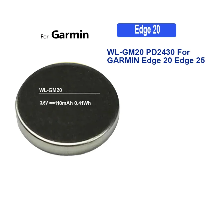 Edge 20(LIR2430) Li-ion Battery For GARMIN Edge 20 25 WL-GM20 PD2430