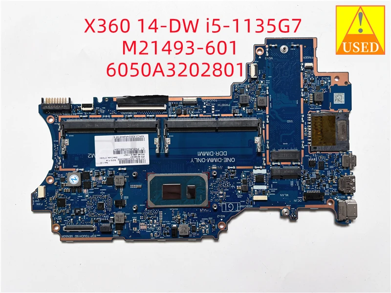 Laptop Motherboard M21493-601 6050A3202801 FOR HP X360 14-DW i5-1135G7 SRK05 Fully Tested and Works Perfectly