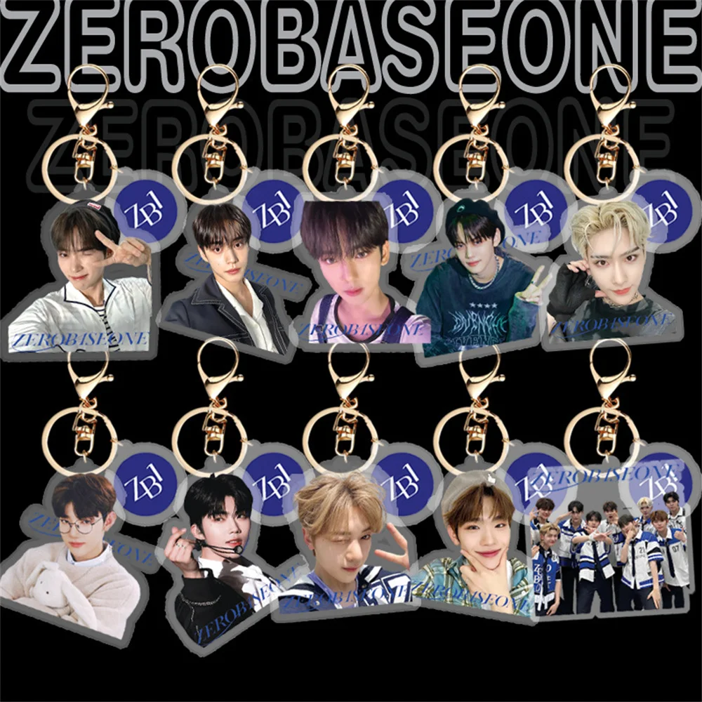 ZB1 Figure Pendant Keychain ZhangHao Ricky Vision Figure Image HD Transparent Acrylic Bookbag Chain ZEROBASEONE Fans Gifts