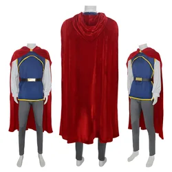 Adult Men Cosplay Snow White Prince Stage Performance Costumes Suit Shirt + Vest + Pants + Cape + Belt Costume