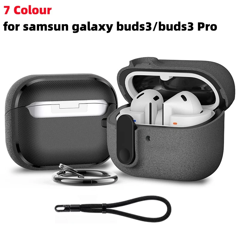 Lock Case for Samsung Galaxy Buds 3/Buds 3 Pro Cases Cover Full Body Shockproof Protective Cases for Galaxy Buzz3 Pro sand stone