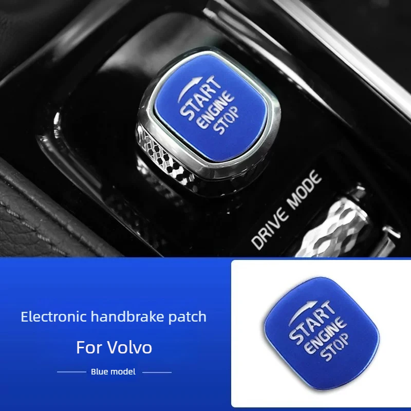 One-click Start Electronic Handbrake Button Decorative Sequin Sticker For Volvo XC60/S90/S60/XC90 Interior Accessories Supplies