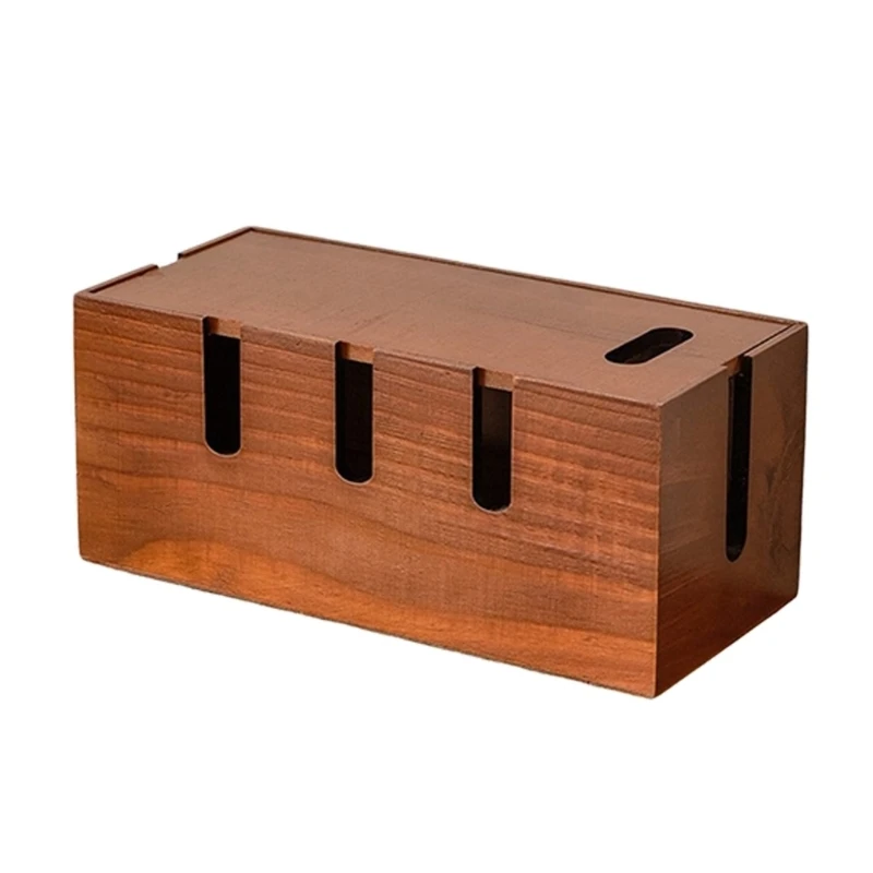 Elegante Kabelbox aus Holz, die unordentliche Kabel abdeckt und gleichzeitig Erscheinungsbild in jedem Raum verbessert B03E – Detail 3