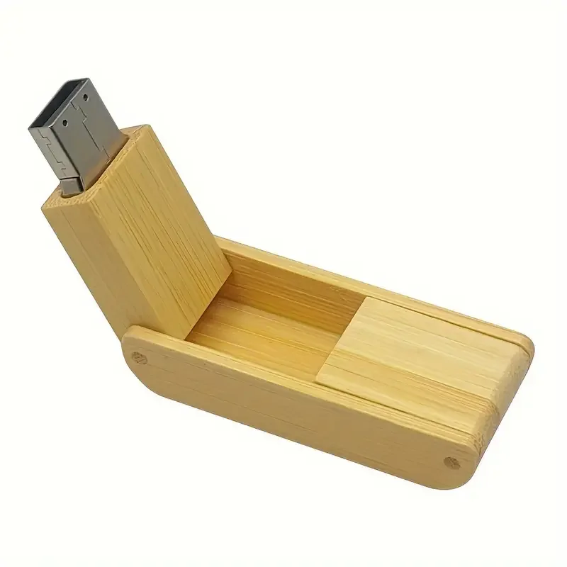 Kostenloses individuelles Lasergravur-LOGO Bamboo Flip USB2.0-Flash-Laufwerk 4 GB 8 GB 16 GB 32 GB 64 GB 128 GB Memory Stick