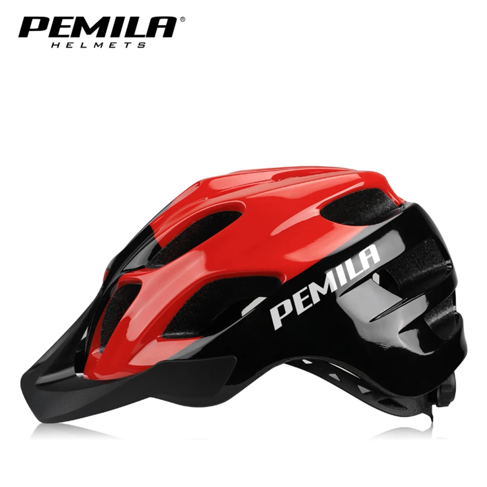 PEMILA DH MTB Bicycle Helmet Integrally-molded Outdoor Sports Road Mountain Bike Helmet Ultralight Racing Riding Cycling Helmet