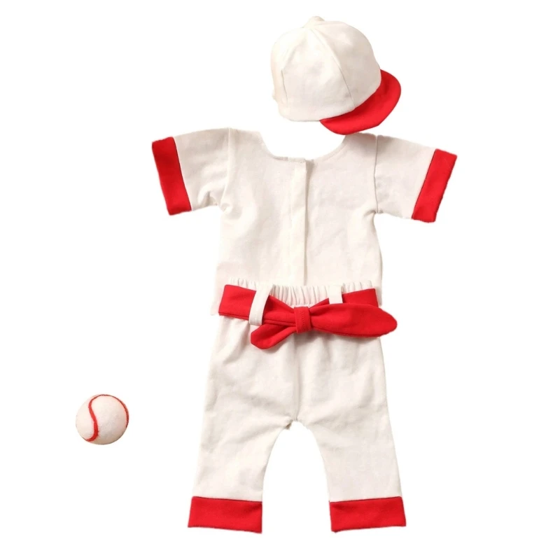 

Newborn Costume Photoshooting Outfit Baby Baseball Uniform Shirt Photo Clothes