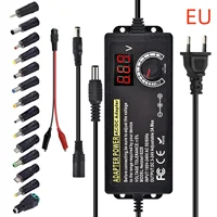 Fuente de alimentación de CA a CC, fuente de alimentación de laboratorio ajustable, adaptador Universal portátil de 3V-24V-3A, Clip de cocodrilo con enchufe UE/EE. UU.