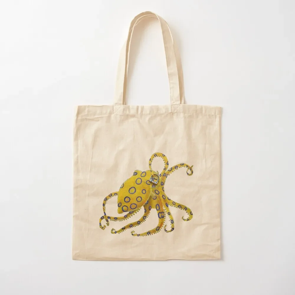 

I Spy With My Little Eye, Blue Ringed Octopus, oil on canvas Tote Bag Women bags sac pour femme Women's bag Tote Bag