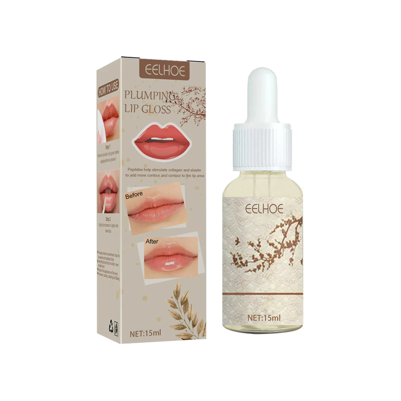 EELHOE Lip Plumper Essential Oil Enhancer Nourishing Fluid Instant Volumizing Moisturizing Sexy Reduce Fine Lines Lip Oil Makeup