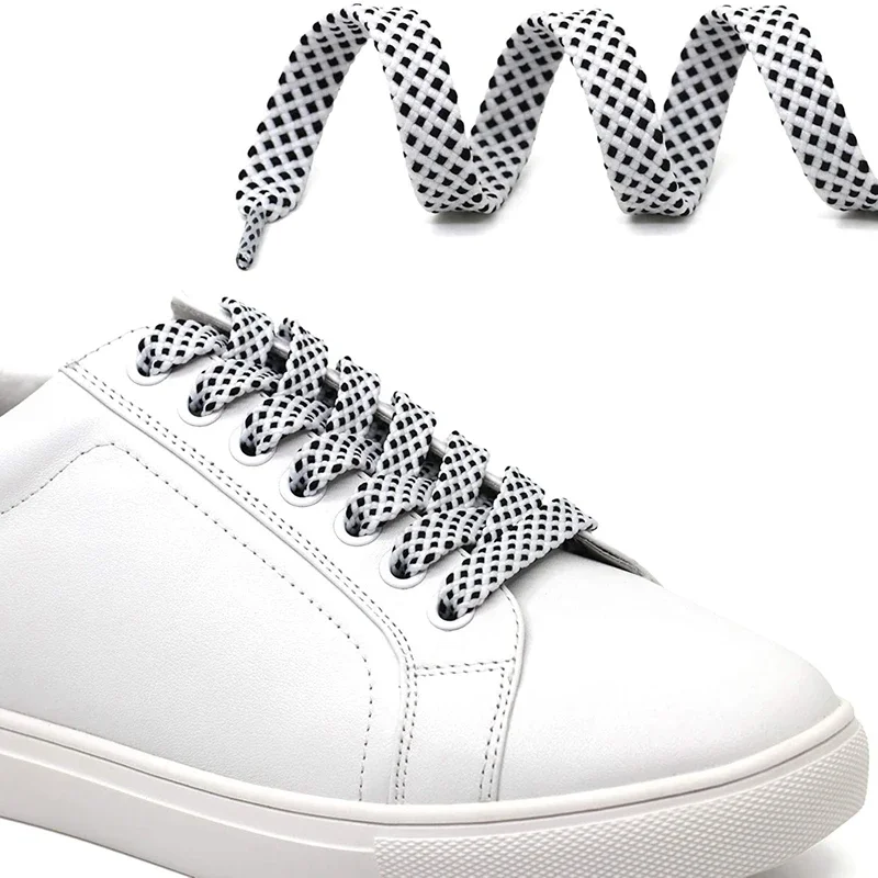 

1Pair Double layer Hollow Shoelaces Flat Laces for Shoes Dual Coloured Shoe laces White Black Sneakers Shoelace 100/120/140CM