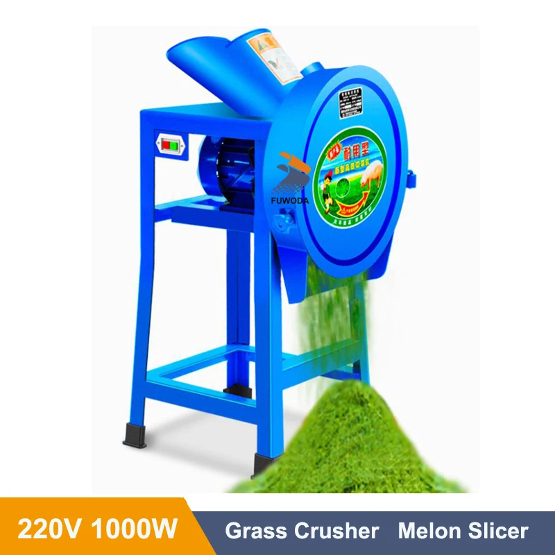 Electric Grass Chopper Cattle and Sheep Breeding Agricultural Green Feed Grass Cutter Crusher Shredder Melon Slicing Machine