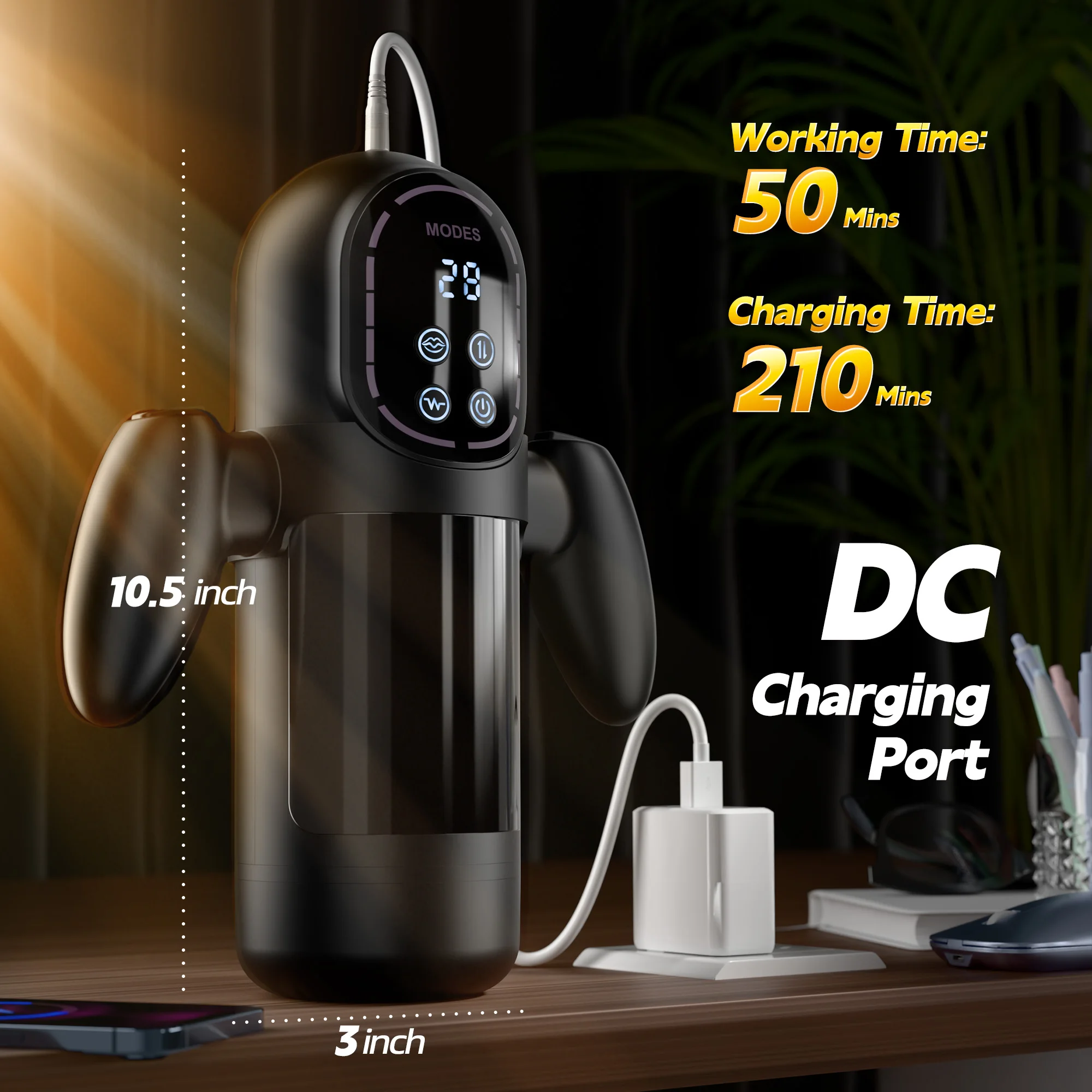 Automatic Sucking Telescopic Male Masturbator 3D Textured Penis Pump Male Vibrator Blowjob Sex Machines LCD Display with Handle
