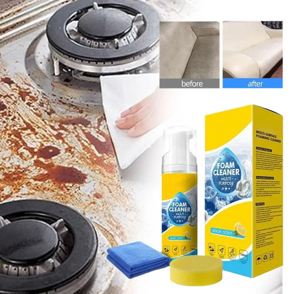 Multi-Enzyme Foam Cleaner For Car Interior Leather, Plastic & Fabric Steering Wheel Seat Decontamination Maintenance Spray view 3