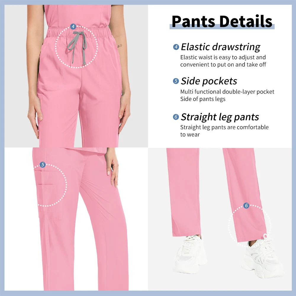 Niaahinn-uniforme de trabajo para médico de Hospital, conjunto de exfoliante médico para mujer, ropa de trabajo quirúrgica, accesorios para enfermeras, traje de trabajo para el cuidado de mascotas