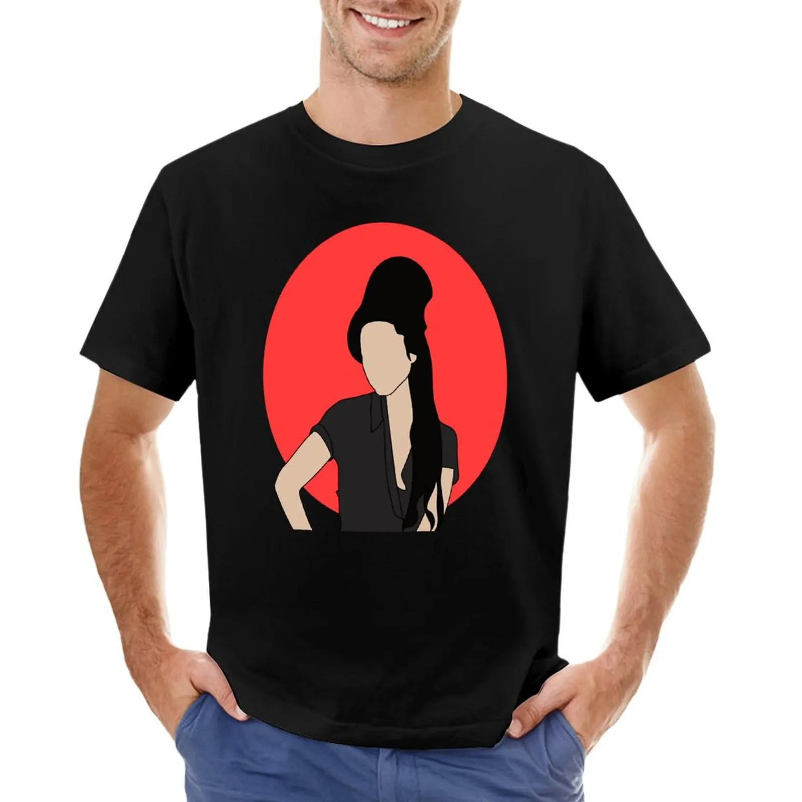 Amy Winehouse T-Shirt aesthetic clothes rapper graphic tees oversized Men's t-shirts