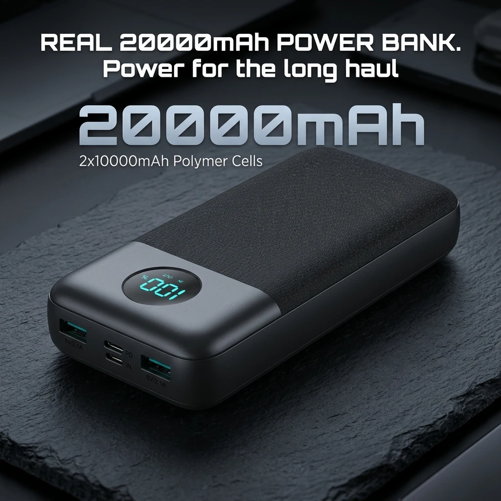 Power Bank 20000mAh PD 22.5W Fast Charging Phone External Battery Powerbank Portable Charger for Xiaomi Poco iPhone Samsung iPad - view 3