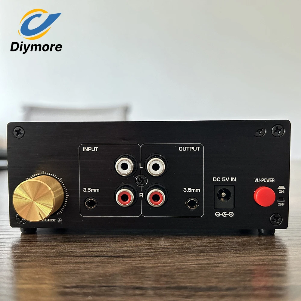 

VU Meter Headphone Amplifier Combo 250mW High-Power Output Signal Level Meter Linear Amplifier for Players Smartphones Computers