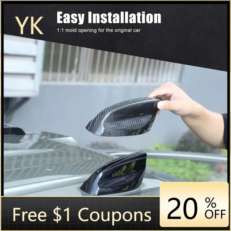 

For Land Rover Defender 90 110 130 2020-2024 Real Carbon Fiber Car Shark Fin Antenna Cover Trim Car Accessories