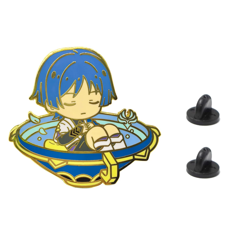 Game Genshin Impact Wanderer Balladeer Cosplay Costume kawaii Badge Pin Accessories Backpack Pendant Metal Prop Brooch Gift