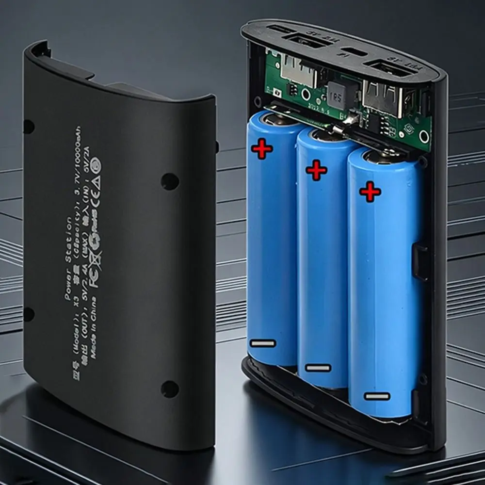 Portable Solder-Free 18650 Battery Box Case Plastic Detachable Power Bank Charger Shell DIY Electronics Battery Pack Assembly