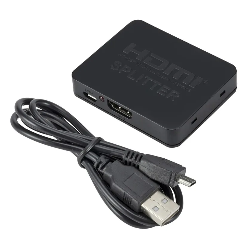 HDMI-compatible Splitter converter 1 Input 2 Output Splitter Switcher Box Hub Support 4K*2K 3D 2160p1080p for XBOX360 PS3/4