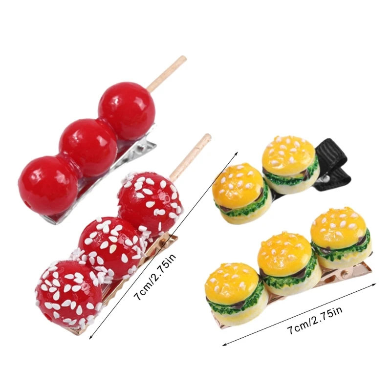 Candied Haws Hair Barrettes Creative Side Clip Hair Styling Tool for Adult Kids