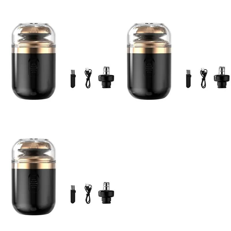 

BAAO-3X 2 In 1 Portable Electric Shaver Nose Hair Trimmer Rechargeable Electric Shaver Capsule Travel Shaver B