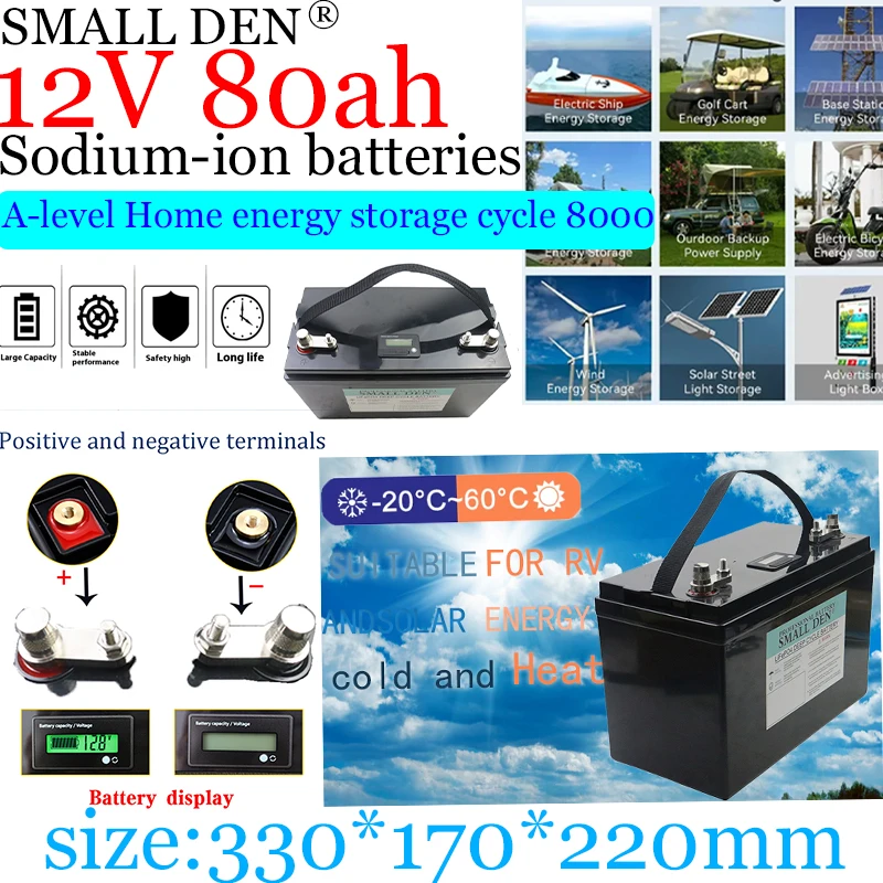 12V 80Ah Sodium-Ion…