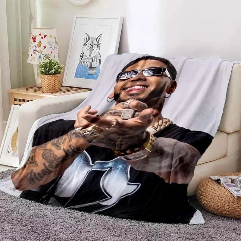 Free Anuel AA Rapper Hip Hop Singer Blanket,Soft Throw Blanket for Home Bedroom Bed Sofa Picnic Travel Office Cover Blanket Kids