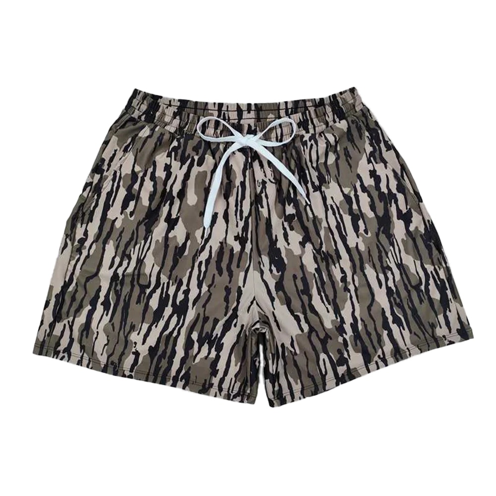

S0324 Adult Man Green Camo Bottom Trunk Shorts Swimwear
