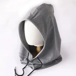 Streetwear Soft Cotton Balaclava Windproof Winter Neck Warm Hooded Hat Beanies Outdoor Sports Light Thin Hood Scarf Unisex