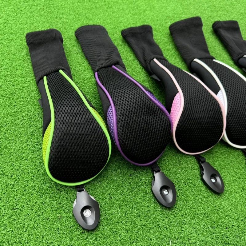 2 قطعة غطاء الرأس الهجين جولف طويل الرقبة الهجين رئيس يغطي UT نوادي الغولف يغطي اللون الوردي جولف رئيس حماية