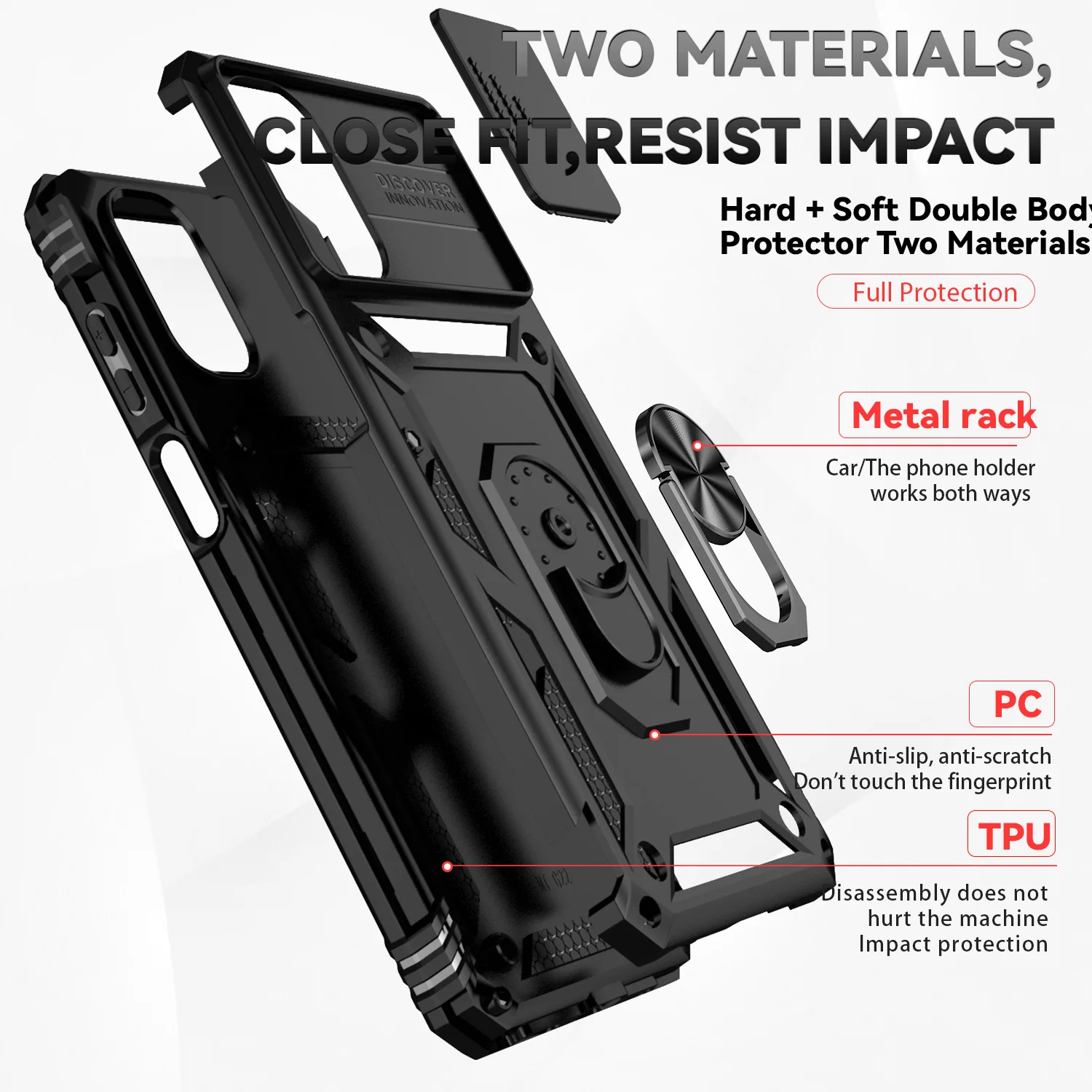 For Motorola Moto G22 Case  Magnetic Ring Shockproof Armor Phone Cases For MotoG22 G22 G 22 Slide Lens Camera Protect Cover