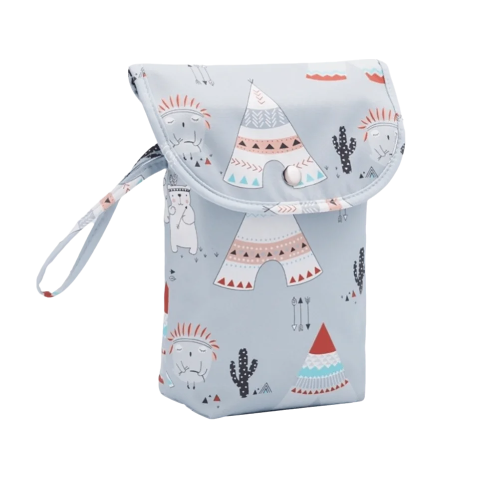 

Simple Cartoon Baby Diaper Bag Oxford Cloth Large Capacity Mommy Handbag Handheld Waterproof Diaper Storage Bag Newborn
