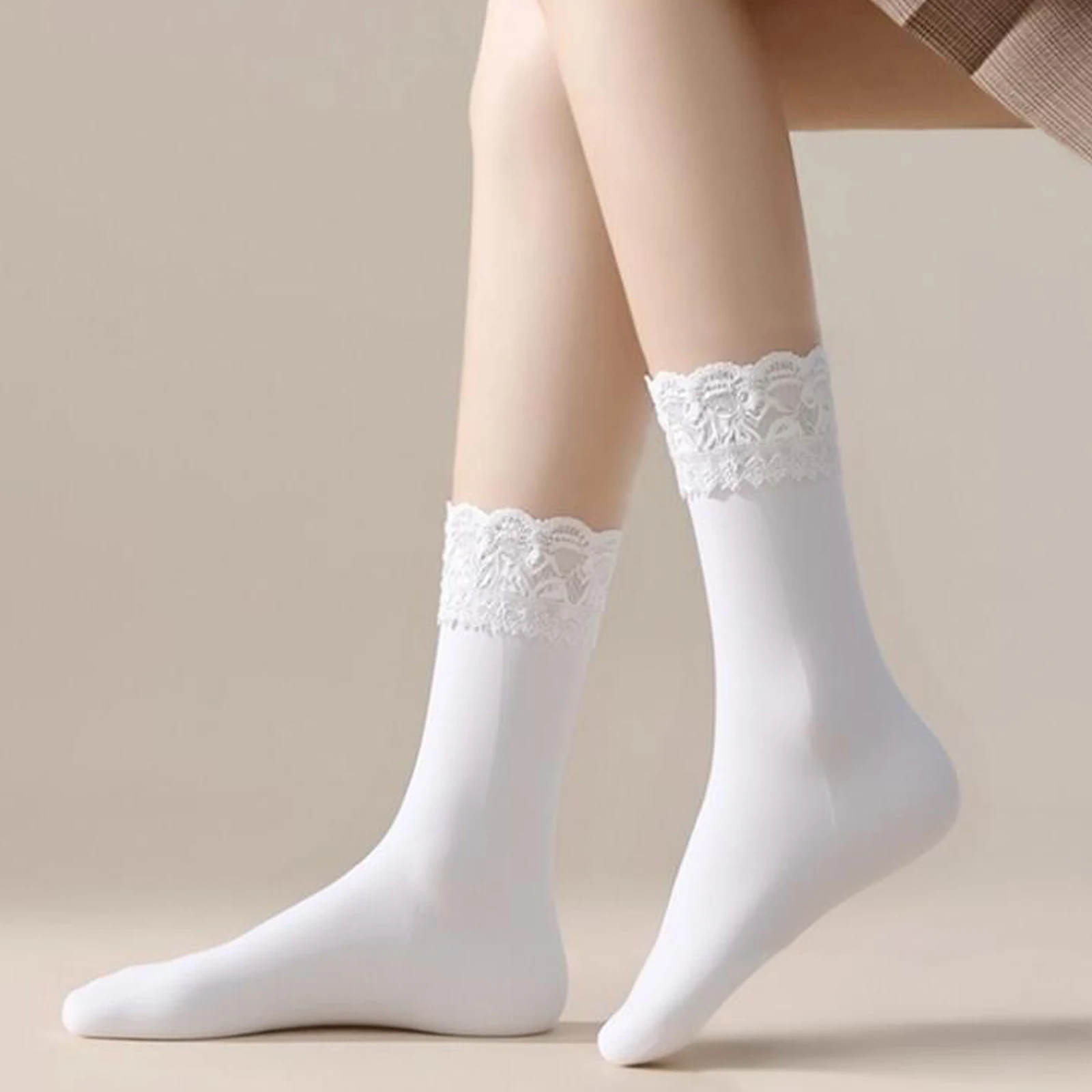 الدانتيل تقليم الجوارب الكاحل الجوارب عارضة كشكش الدانتيل الجوارب لطيف تنفس رقيقة بارد مكشكش تخزين للنساء الفتيات #5