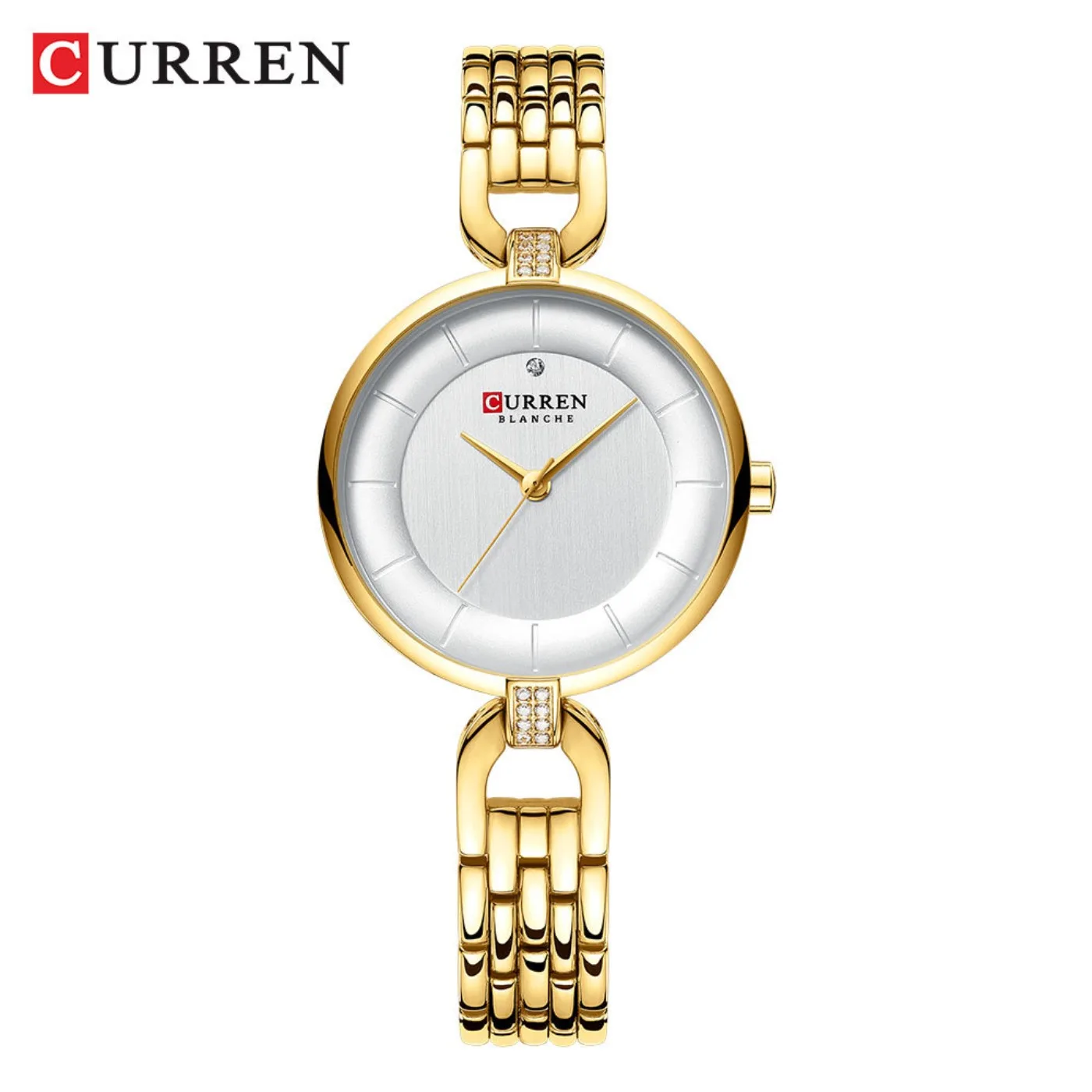 Women Watch CURREN Luxury Brand Fashion Casual Ladies Quartz Wristwatch Rose Gold Stainless Steel Mesh Dress Clock for Girl