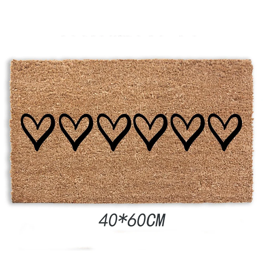 Custom Pattern Personalized Doormat Heart Design Mat Cute Duck Themed Rug Funny Welcome Entry Pad Text Customizable Carpet