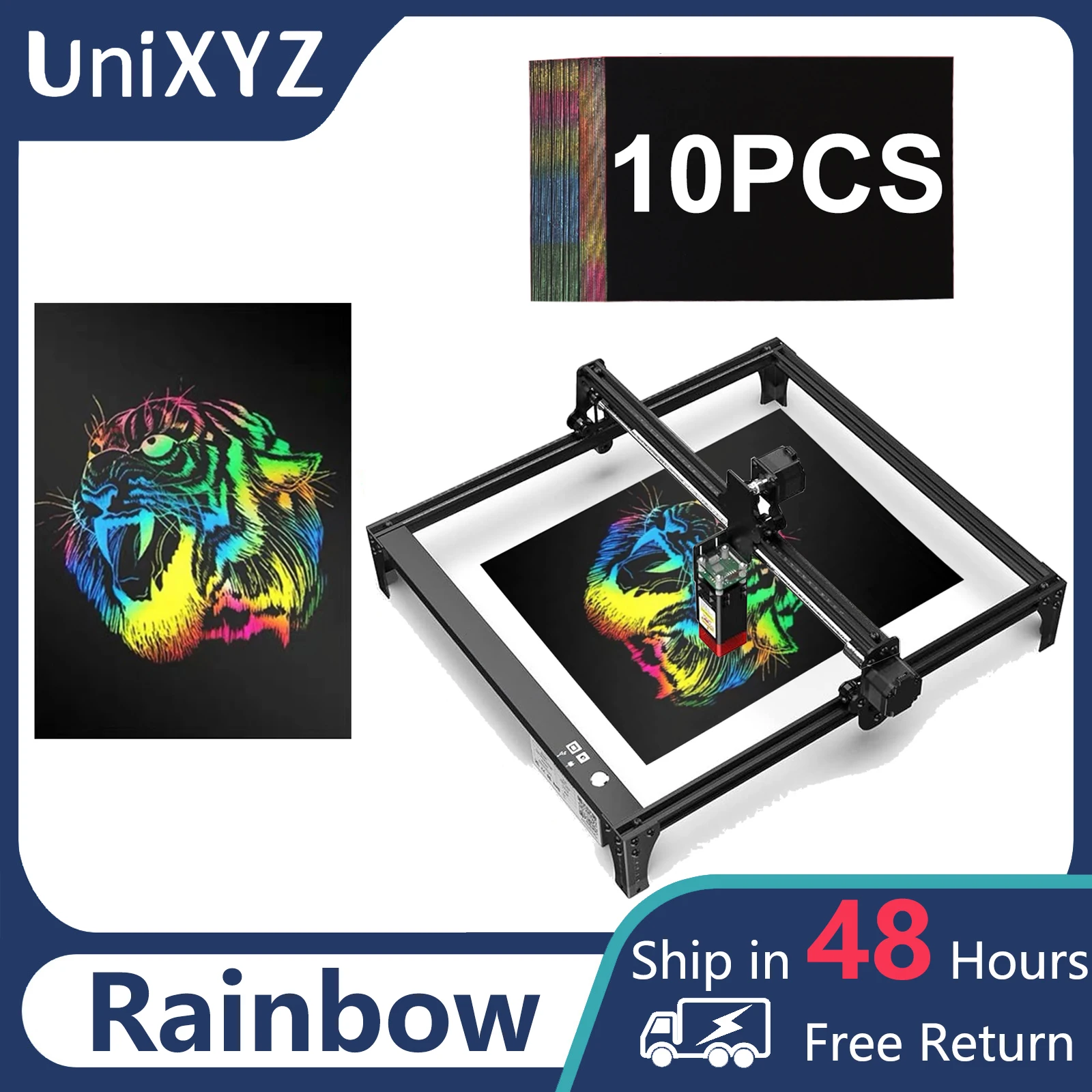 

Amazing Laser Engraver Magic Color Rainbow Scratch Art Paper Card For Laser Engraving DIY Drawing Gift Random Color