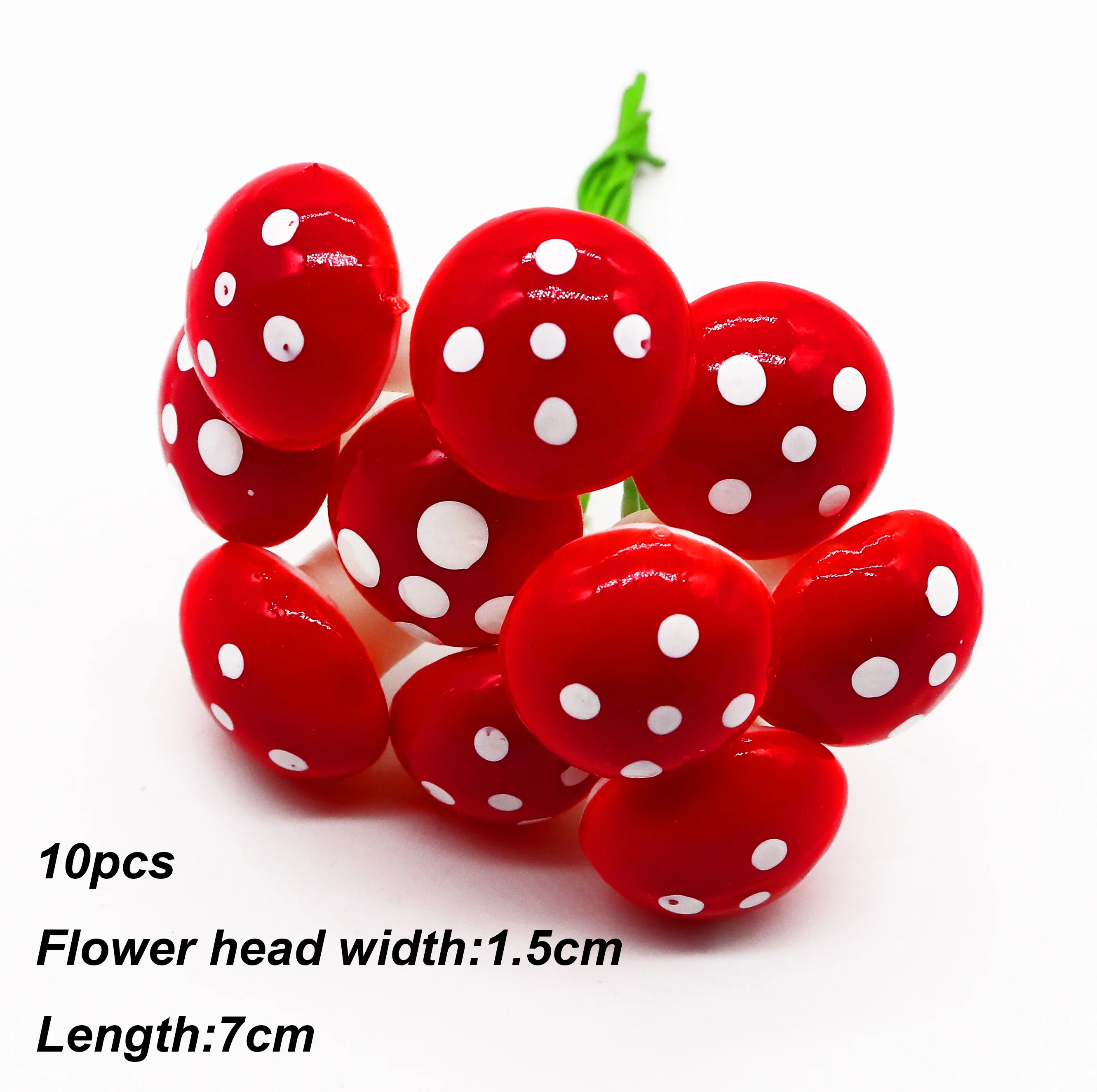 6/10/12/20/24/200pcs Mixed Red Flower Cherry Stamen Berries Bundle DIY Christmas Wedding Cake Gift Box Wreaths Decor