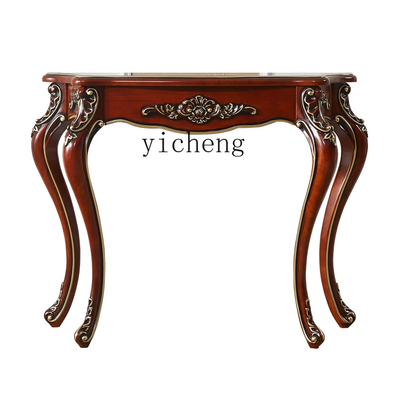 

TQH solid wood small entrance table wall side table living room end view corridor end cabinet light luxury French against