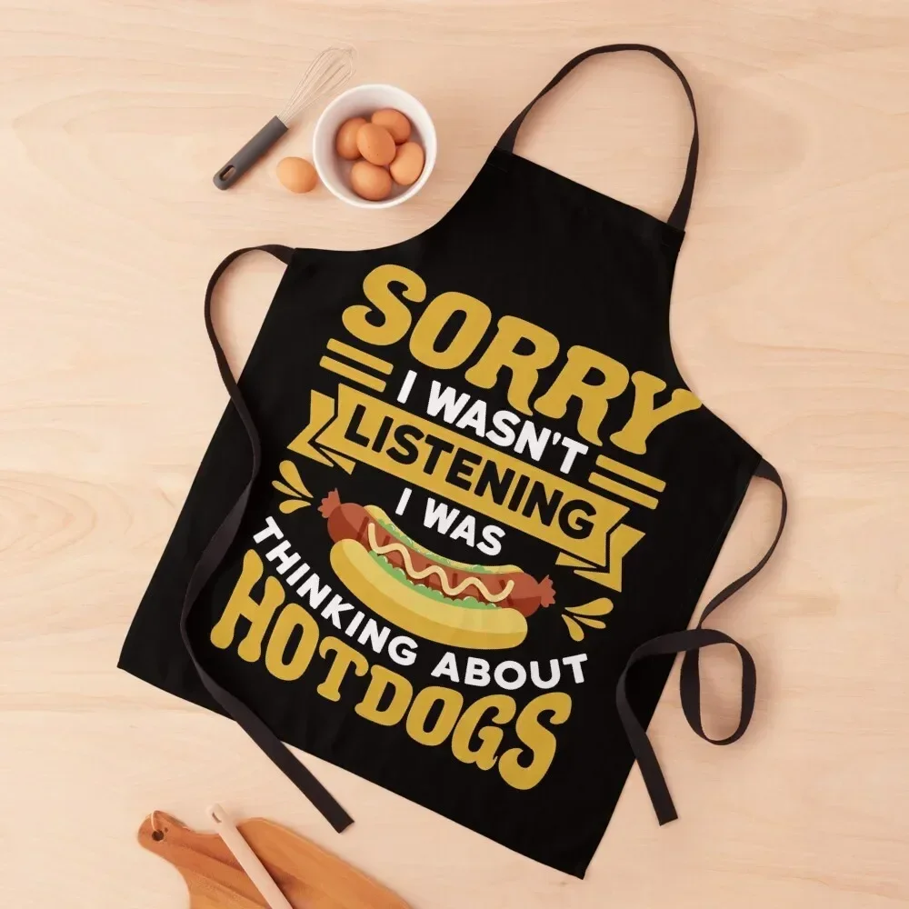 

Hotdog Party Apparel Hot Dog Lover Apron kitchen clothes Things For The Kitchen kitchen woman japanese style Apron