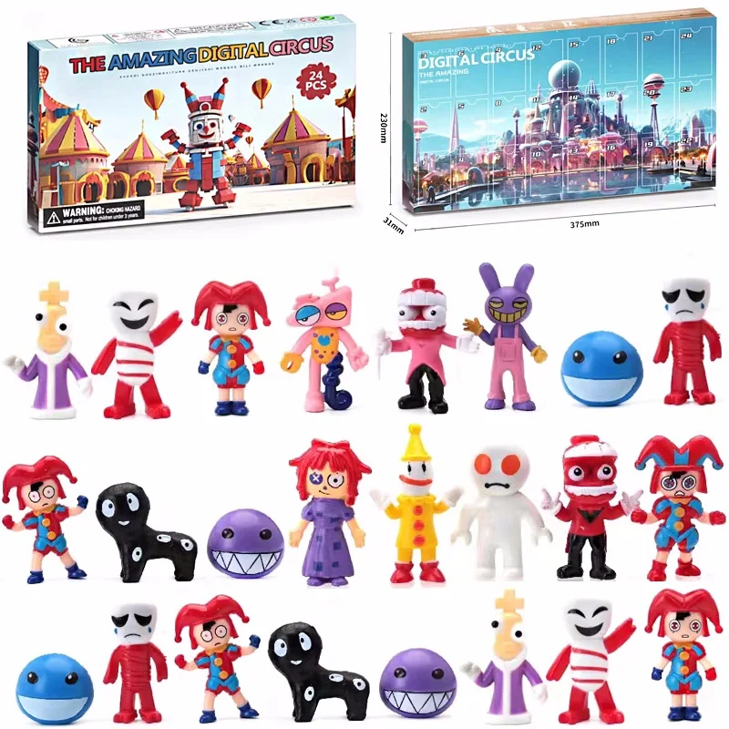 24Pcs Toilet Man Advent Calendar Blind Box Digital Circus Flute Head Action Figure Model Christmas Countdown Calendar Gift