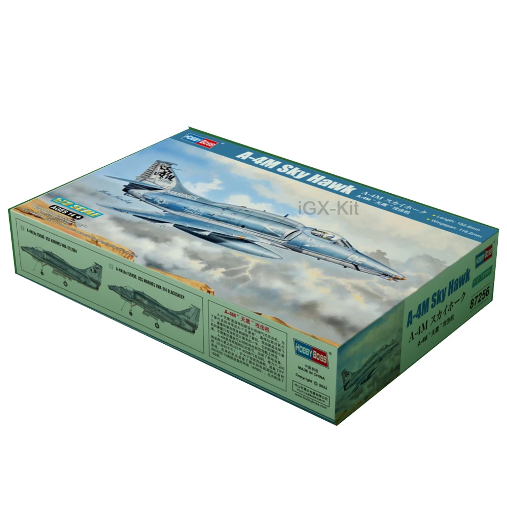 HobbyBoss 87256 1/72 Schaal A4 A-4M Skyhawk Aanvalsvliegtuigen Gevechtsvliegtuig Hobby Ambachtelijk Speelgoed Plastic Modelbouwpakket