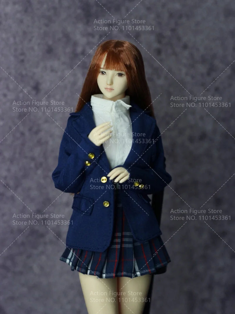 1/6 Scale Female Soldier Student British Style Jacket JK Uniform Long Sleeved Blazer Coat Fit 12Inch Action Figure Model Body