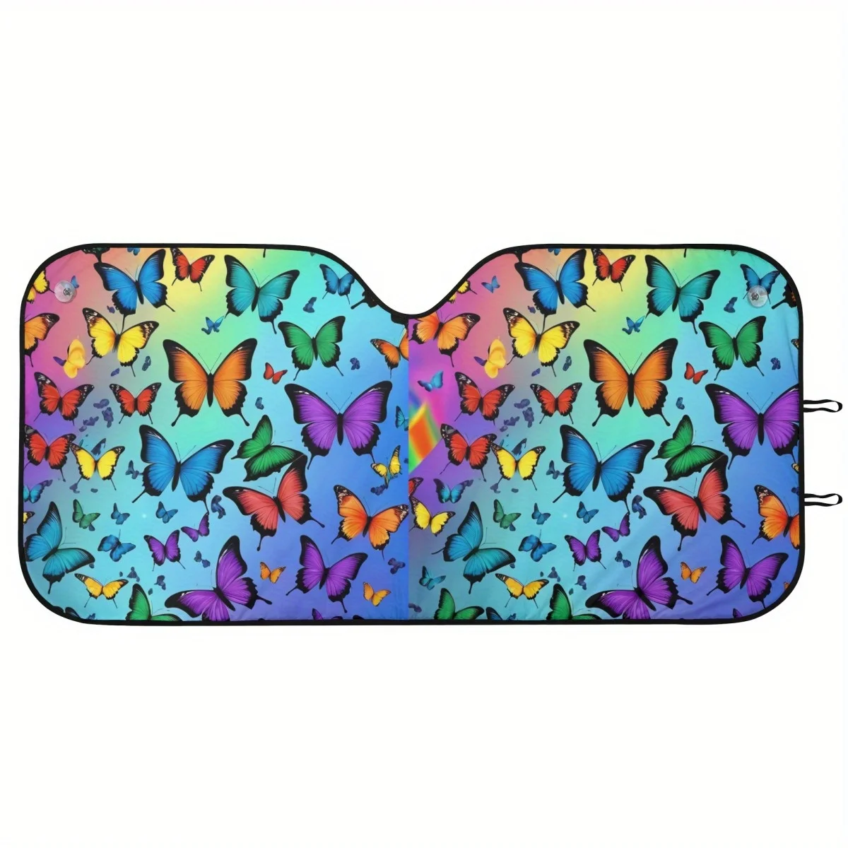 

Car Windshield Sun Shade With Colorful Butterfly Design - UV Protection, Lightweight & Easy To Install, Fits Most Vehicles, Incl