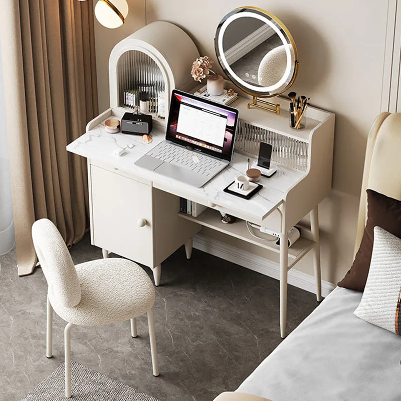 Wooden Big Size Vanity Table Makeup Minimalist Save Space Creative Shelf Dressing Table European Vestidores Room Decorations