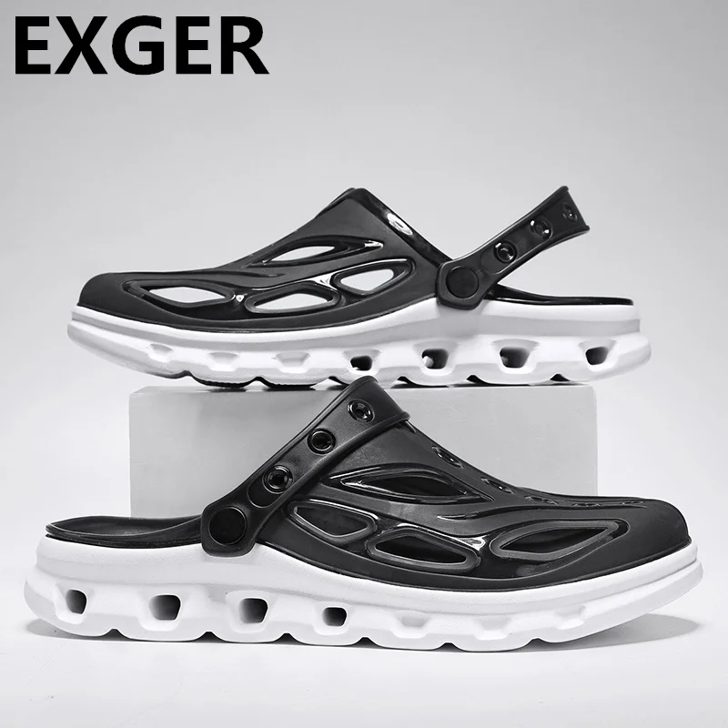 

Sandals for Men's Summer Sports Beach Holes and Headband Slippers for Men'sAnti-skid And Odor Resistant External Wear Sandals