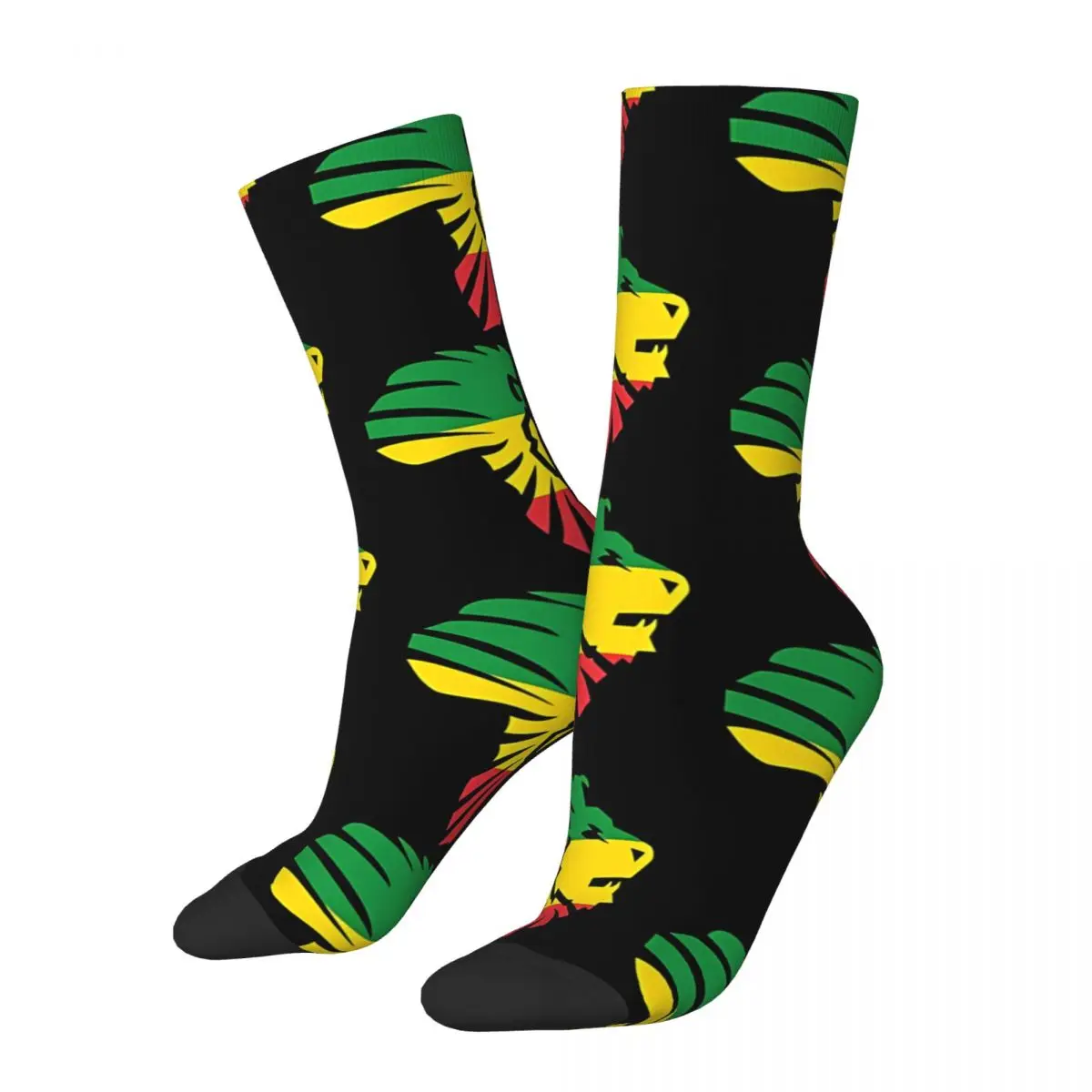 Zion Rasta Lion Of Judah Rastafari Kawaii Meias, Cartoon Padrão Ginásio Meias