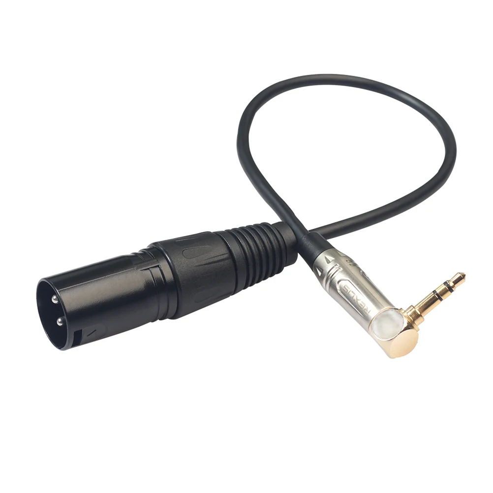 

30cm Copper Audio Cable Adapter for Mobile Phone Microphone Connecting Wire Sound Card Jack Female XLR Adapters 35mm to XLR