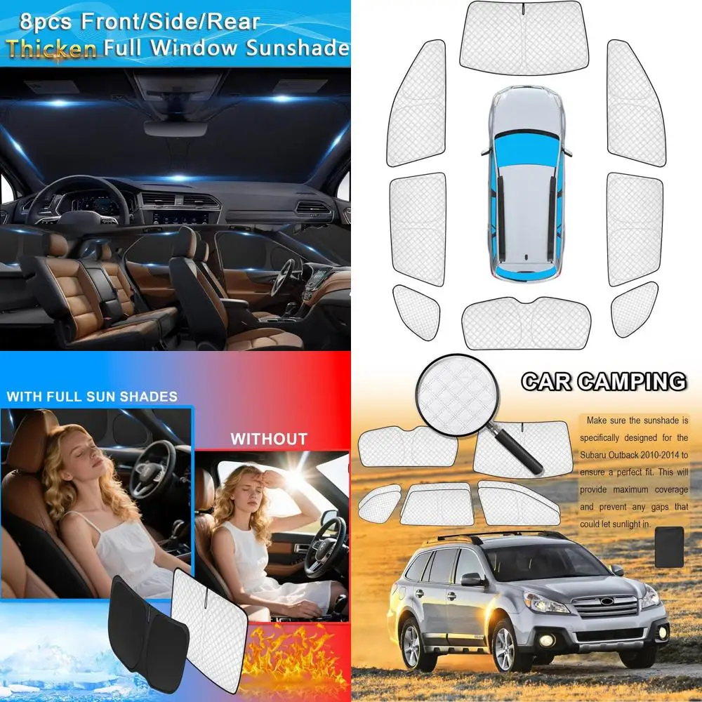 

Custom Privacy Car Window Covers for 2010-2014 Models, UV Block Sunshades, Side Rear Protection, Ideal for Camping Outdoor Use